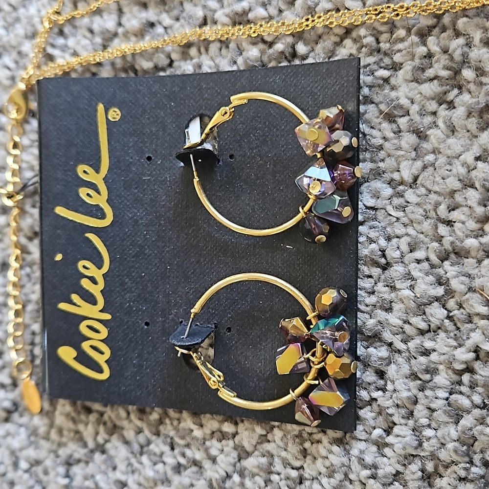 Glass Beads, Earrings and Necklace Set